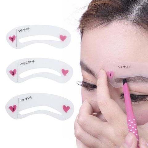 Set 3 hình dạng khuôn kẻ lông mày khác nhau (thanh lịch, cổ điển, tinh tế, quyến rũ 788409