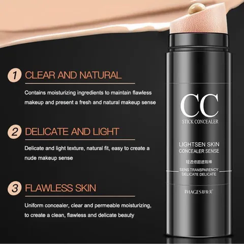 HOT Kem nền che yếu điểm CC làm sáng hồng da Images Stick Concealer kem nền make up Hatola 788499