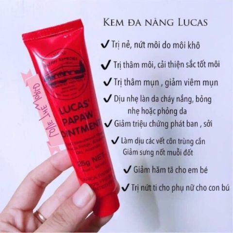 (Bán sỉ) Combo 5 Kem đa năng Lucas Papaw Ointment 25g Úc 788527