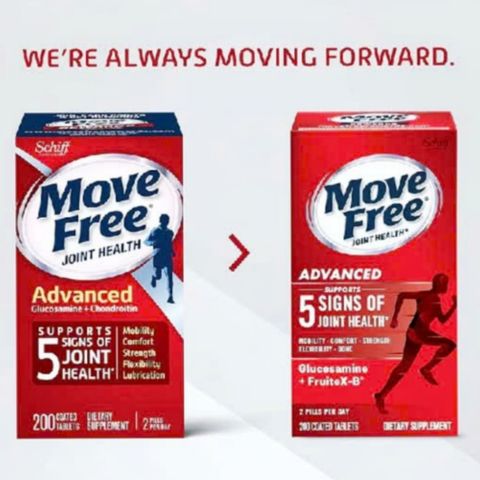 Viên uống Schiff Move Free Joint Health Advanced |200 viên| Kích thích tạo dịch khớp - Nuôi dưỡng sụn khớp & Phục hồi tổn thương khớp [S/P Chuẩn Mỹ]