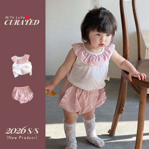 Hàng QC - Set bộ bé gái mùa hè áo ba lỗ hello kitty cổ bèo kèm quần xinh xắn dễ thương