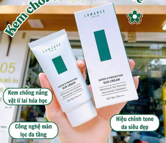 Kem Chống Nắng Vật Lý Lai Hóa Học Lumaree Super B Protection Sun Cream 50ml [hàng nhập khẩu]
