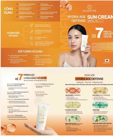 Kem Chống Nắng SUMDFINE SCREEN SPF50+ PA+++ - Bảo Vệ Da Tối Ưu, Dưỡng Ẩm Mượt Mà, Hợp Cho Mọi Loại Da - Hộp Tuýp 50g
