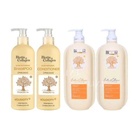 Dầu Gội Xả Biotin Collagen Repair Siêu Mượt Phục Hồi Hỗ Trợ Mọc Tóc 1000ml + 1000ml [hàng nhập khẩu]