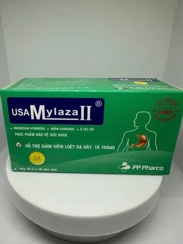 Viên nhai hỗ trợ tiêu hóa USA MYLAZA II hộp 100 viên