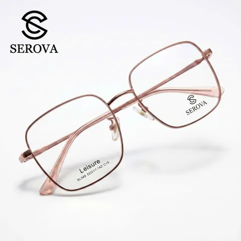 Kính mắt Titanium cao cấp hãng SEROVA SL549 - C15, gọng kính cận, chất liệu Titan siêu nhẹ