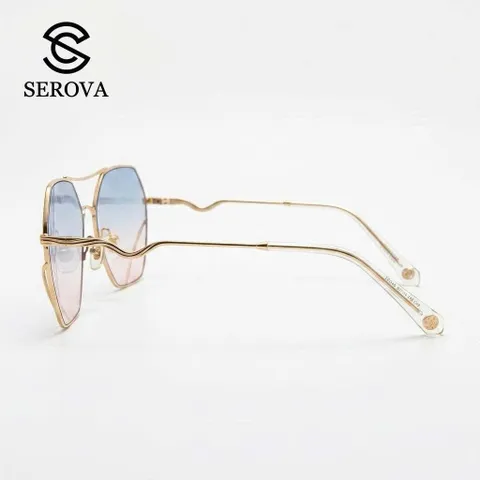 Kính râm cao cấp dành cho Nữ, chính hãng SEROVA SS9045, giọng mạ vàng