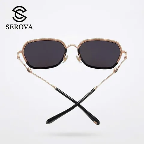 Kính râm cao cấp dành cho Nữ, chính hãng SEROVA SS9065 - C07, gọng mạ vàng 788691