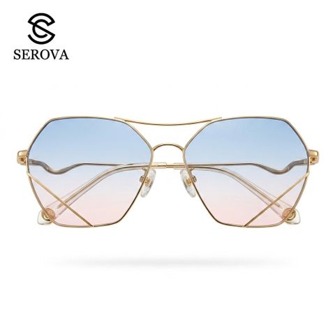 Kính râm cao cấp dành cho Nữ, chính hãng SEROVA SS9045, giọng mạ vàng 788772