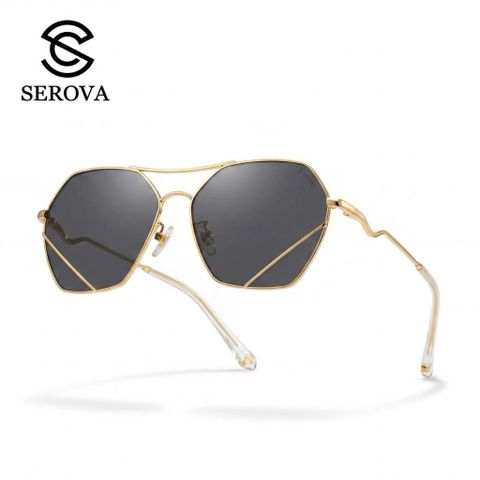 Kính râm cao cấp dành cho Nữ, chính hãng SEROVA SS9045, giọng mạ vàng 788772
