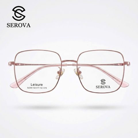 Kính mắt Titanium cao cấp hãng SEROVA SL549 - C15, gọng kính cận, chất liệu Titan siêu nhẹ 788788