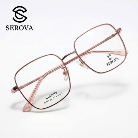 Kính mắt Titanium cao cấp hãng SEROVA SL549 - C15, gọng kính cận, chất liệu Titan siêu nhẹ 788788