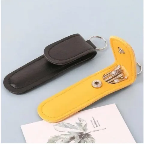SET 6 Dụng Cụ Lấy Ráy Tai Bằng Thép Không Gỉ Kèm Túi Đựng Dụng Cụ Vệ Sinh Tai Dành Cho Gia Đình 788795