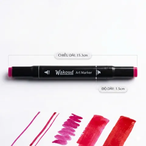 Bộ 60 Bút Màu Wakoud Art Marker – Hai Đầu Chuyên Nghiệp, Kèm Túi Vải 788792