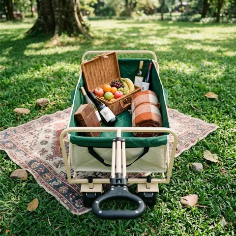 Xe kéo gấp gọn đa năng FREEAIR, camping dã ngoại, kéo đồ nặng - bánh lớn