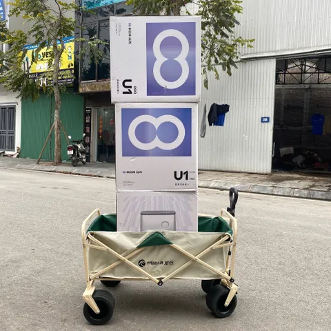 Xe kéo gấp gọn đa năng FREEAIR, camping dã ngoại, kéo đồ nặng - bánh lớn