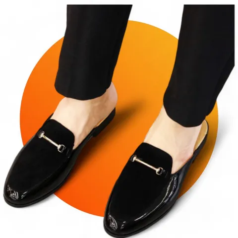 Sục Da Nam Cao Cấp - Giày Sục Nam Da Bò Vân Phối Nỉ Nhung - Giày Lười Nam Sục Đế Cao 3cm Chống Trượt Mềm Mại RUNO G5