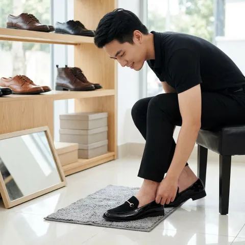 Giày Da Nam Giày Lười Nam Cao Cấp Da Mềm Đế Khâu Chắc Chắn Giày Tây Nam Đẹp Thời Trang Công Sở Lịch Lãm Mới RUNO G3