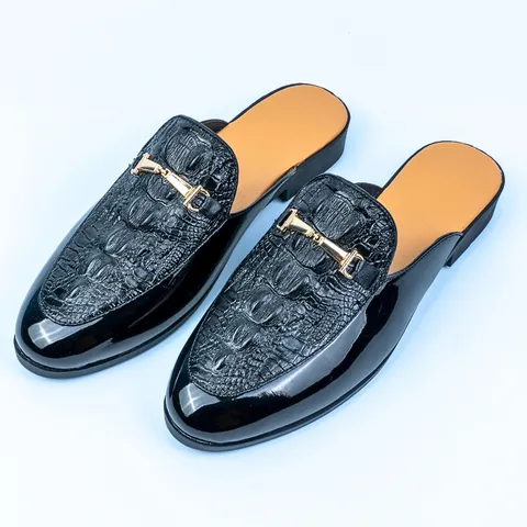 Giày Sục Nam Cao Cấp Khóa Vàng - Giày Sục Da Nam Mềm Mại Chống Trượt Đế Đúc 3cm - Giày Nam Sục Đẹp Quý Phái - RUNO G54