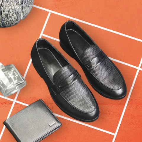 Giày Âu Nam Không Dây Da Bóng Mềm Đai Cánh Én Giày Tây Nam Chụp Kỷ Yếu Lịch Lãm Công Sở Đế Khâu Chắc Chắn Bền RUNO G23