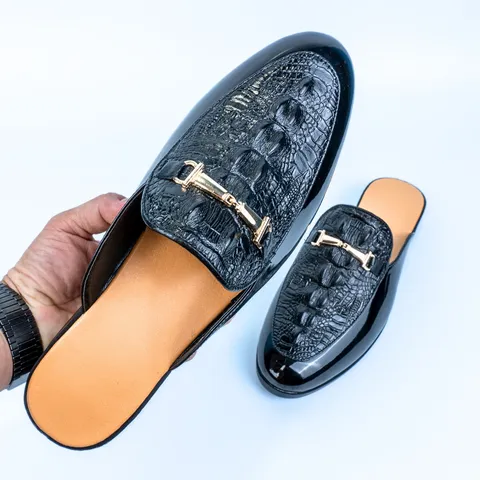 Giày Sục Nam Cao Cấp Khóa Vàng - Giày Sục Da Nam Mềm Mại Chống Trượt Đế Đúc 3cm - Giày Nam Sục Đẹp Quý Phái - RUNO G54