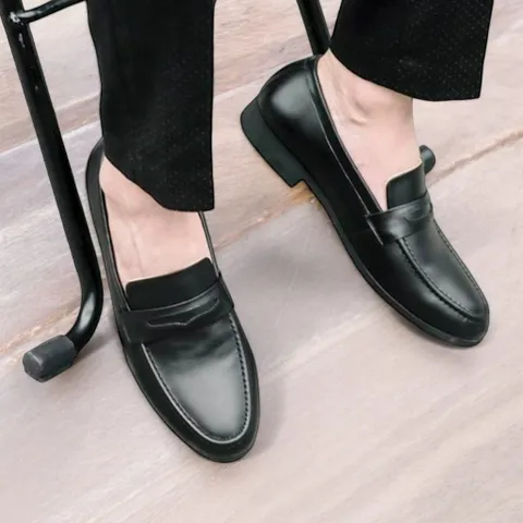 Giày Penny Loafer Nam Da Trơn Bán Chạy Nhất Giày Âu Nam Không Dây Lịch Lãm Công Sở Đế Khâu Siêu Bền Đẹp Mới RUNO G15