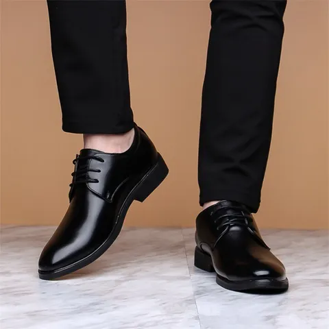 Giày Tây Nam Buộc Dây Da Trơn Đen Lịch Lãm Giày Âu Nam Chụp Kỷ Yếu Công Sở Trẻ Trung Đế Khâu Siêu Bền Đẹp Rẻ RUNO G20