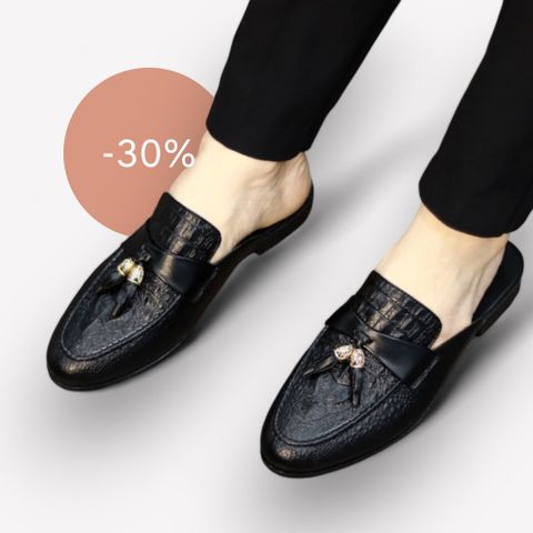 Giày sục nam da cá sấu cao cấp RUNO G39 - Giày lười dễ xỏ, đế cao 3 cm sang trọng, phong cách thời trang công sở.
