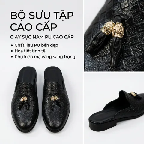 Giày Lười Sục Nam Thời Trang - Sục Nam Đế Cao 3cm Đúc Nguyên Khối Chống Trượt Mềm Êm Xu Hướng Mới Cực Đẹp RUNO G2