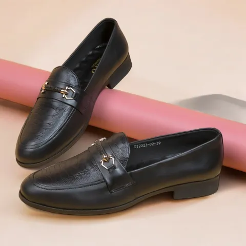 Giày Tây Nam Họa Tiết Vân Đà Điểu Dập Nổi Đẹp Giày Âu Nam Chụp Kỷ Yếu Loafer Lịch Lãm Công Sở Đế Mềm Khâu Bền RUNO G28