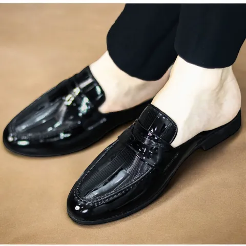 Giày Xục Nam Cao Cấp Da PU Mẫu Mới - Giày Sục Nam Đế Cao Chống Trượt Siêu Mềm - Sục Lười Nam Mềm Bền Đẹp Mẫu RUNO G37
