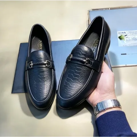 Giày Tây Nam Họa Tiết Vân Đà Điểu Dập Nổi Đẹp Giày Âu Nam Chụp Kỷ Yếu Loafer Lịch Lãm Công Sở Đế Mềm Khâu Bền RUNO G28