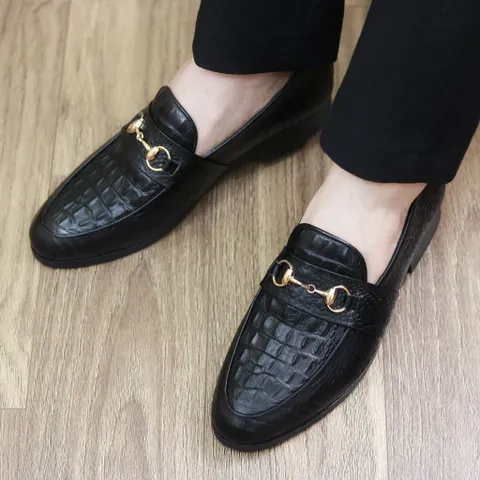 Giày Lười Nam Da Trơn Loafer Đen Lịch Lãm Giày Âu Nam Chụp Kỷ Yếu Công Sở Không Dây Đế Khâu Siêu Bền Đẹp Rẻ RUNO G22