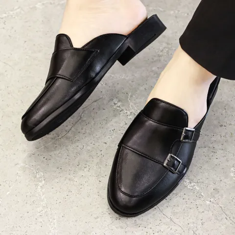 Giày Sục Nam Monkstrap Khóa Cài - Sục Da PU Cao Cấp Đế Đúc 3cm Chống Trượt - Giày Xục Nam Mềm Mại Đẹp RUNO G36