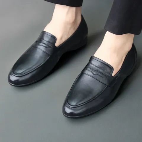 Giày Loafer Nam Da Trơn Công Sở Giày Âu Nam Không Dây Lịch Lãm Giày Tây Nam Công Sở Đế Khâu Chụp Kỷ Yếu Mới RUNO G15