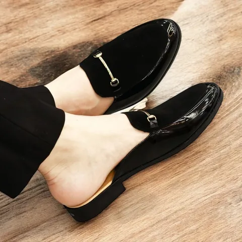 Sục Nam Cao Cấp - Giày Sục Nam Đế Cao Chống Trượt Phối Nỉ Nhung Sang Trọng - Giày Lười Sục Nam Dễ Xỏ Chân Mềm RUNO G5