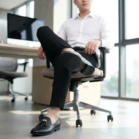 Giày Âu Nam Lịch Lãm - Giày Tây Nam Trẻ Trung Đế Mềm Khâu Sẵn Đi Làm Đi Chơi Da PU Cao Cấp Chống Nhăn Bền RUNO G1