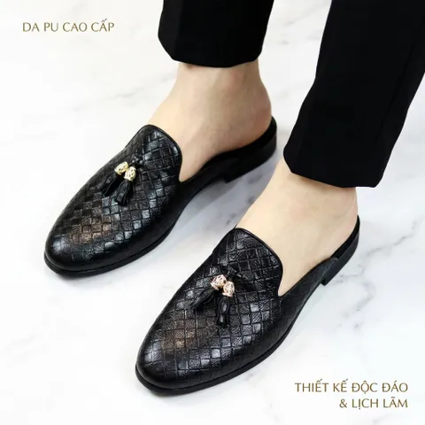 Giày Sục Nam Giá Rẻ Chất Lượng - Sục Giày Nam Da PU Cao Cấp Đế Đúc Chống Trượt Sang Trọng Lịch Lãm Bền Đẹp RUNO G2