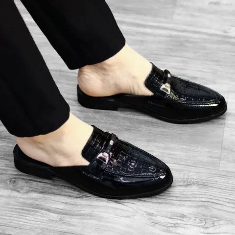 Giày Xục Nam Cao Cấp Mẫu Caro - Giày Sục Nam Đế Cao 3cm Chống Trượt Siêu Mềm - Sục Lười Nam Da PU Mẫu Đẹp RUNO G16