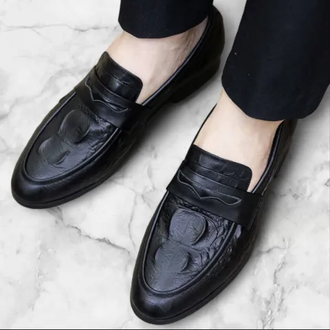 Giày Đế Cao Nam 3cm Vân Cá Sấu Mạnh Mẽ Giày Âu Nam Không Dây Lịch Lãm Giày Tây Nam Công Sở Đế Khâu Bền Đẹp RUNO G10