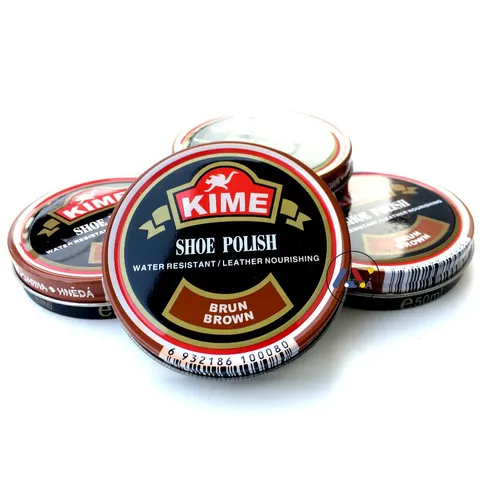Xi đánh giày KIME cao cấp chính hãng dạng sáp đủ màu nâu đen, phụ kiện giầy, làm sạch và bảo vệ da giày bền đẹp hơn RUNO