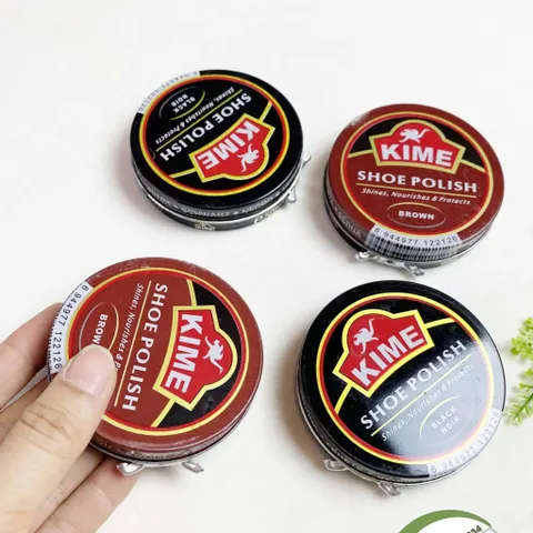 Xi đánh giày KIME cao cấp chính hãng dạng sáp đủ màu nâu đen, phụ kiện giầy, làm sạch và bảo vệ da giày bền đẹp hơn RUNO