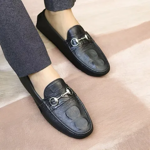 Giày Mọi Nam Đen Bóng Thời Trang Giày Lười Nam Da Mềm Công Sở Trẻ Trung Đế Bệt Êm Chân Giá Rẻ Nhất Mới RUNO G31