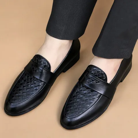 Giày Thời Trang Nam Loafer Vân Caro Độc Đáo Giày Âu Nam Chụp Kỷ Yếu Lịch Lãm Công Sở Đế Khâu Siêu Bền Đẹp Rẻ RUNO G24