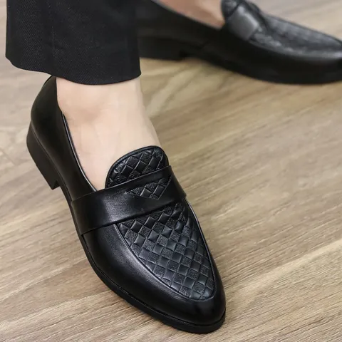 Giày Cưới Chú Rể Vân Caro Sang Trọng Giày Âu Nam Chụp Kỷ Yếu Lịch Lãm Công Sở Đế Khâu Chắc Chắn Siêu Bền Đẹp RUNO G24