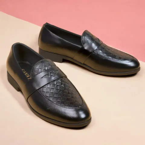 Giày Âu Nam Loafer Vân Caro Đen Cao Cấp Giày Tây Nam Chụp Kỷ Yếu Da Mềm Êm Chân Công Sở Đế Khâu Bền Đẹp Rẻ RUNO G24