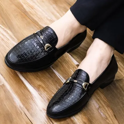 Giày Âu Nam Công Sở Loafer Đen Bóng Giày Tây Nam Trẻ Trung Giày Nam Giá Rẻ Tại Xưởng Khâu Đế Bền Đẹp RUNO G35