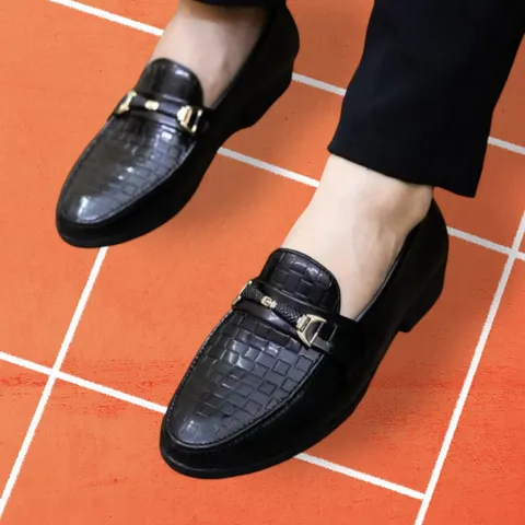 Giày Âu Nam Công Sở Loafer Đen Bóng Giày Tây Nam Trẻ Trung Giày Nam Giá Rẻ Tại Xưởng Khâu Đế Bền Đẹp RUNO G35