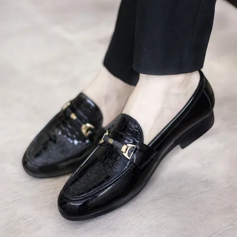 Giầy Tây Nam Công Sở Loafer Đen Giày Nam Đẹp Trẻ Trung Giày Cưới Chú Rể Nam Cao Cấp Khâu Đế Bền Rẻ Mới Nhất RUNO G35