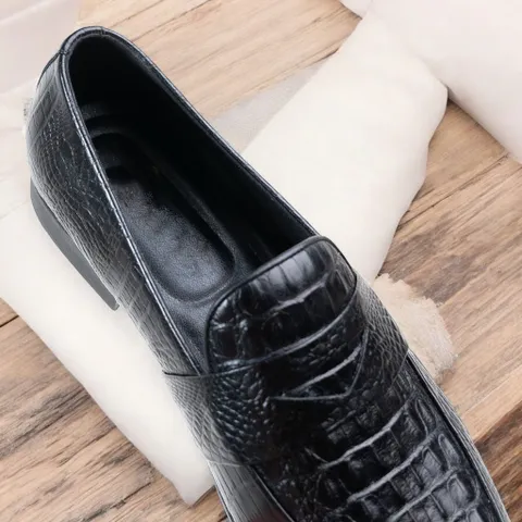 Giày Thời Trang Nam Vân Cá Sấu Tối Giản Giày Âu Nam Slip-on Chụp Kỷ Yếu Lịch Lãm Công Sở Đế Khâu Bền Đẹp Giá Rẻ RUNO G21